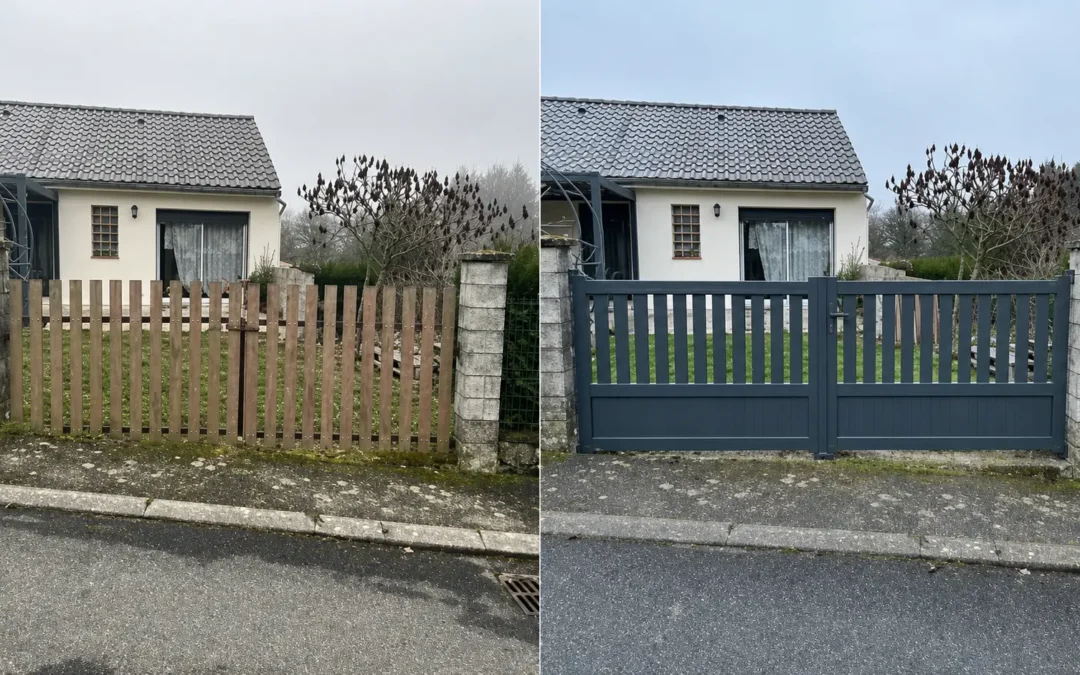 Portail aluminium à Rieupeyroux